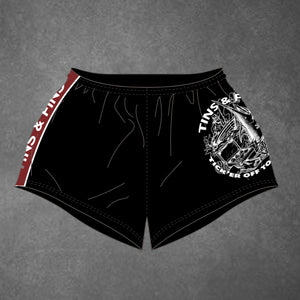Tins & Fins Footy Shorts - Maroon