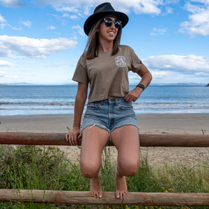 Tin's & Fin's ladies crop tee