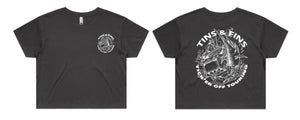 Tin's & Fin's ladies crop tee
